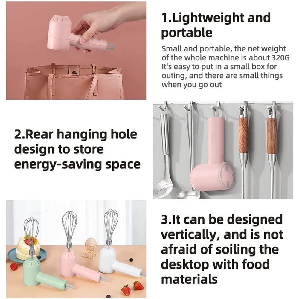 pipicars 3 In 1 Electric Blender Automatic Egg Whisk Milk Cream Beater